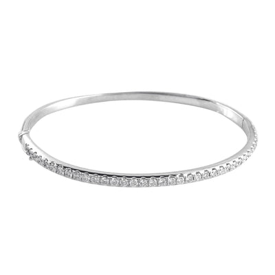 18K White Gold Eernity Bangle with 1.46CT Of Round Diamonds