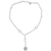 18K White Gold Link Chain with Diamond Stars 1.43CT