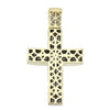 Yellow Large Princess Cut Diamond Cross