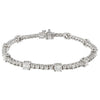 14K White Gold Diamond Tennis Braclet With 5.97CT Of Round Diamonds