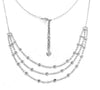 18K White Gold Multi-Strand Necklace with Diamonds 1.00CT