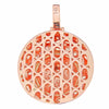 Rose Gold Diamond 3D Circle Pendant