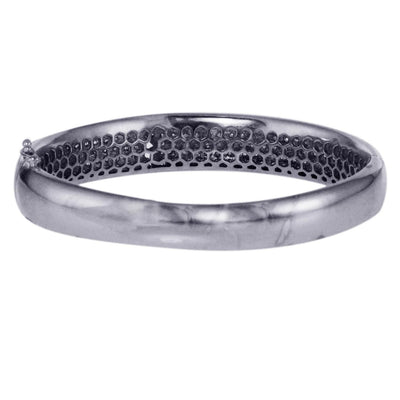 14K White Gold Diamond Bangle With 6 Rows Of 4.04 CT