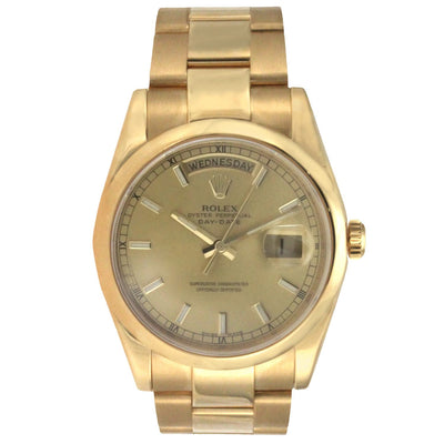 Rolex Oyster Perpetual Day Date Yellow Gold 36MM 118208