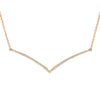 18K Rose And Yellow Gold Diamond Chevron Pendant with Chain 0.39CT