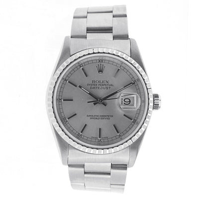 Rolex Oyster Perpetual Datejust Stainless Steel with Fluted Bezel 36MM 16200