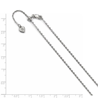 Sterling Silver 1.5 mm Adjustable Cable Chain Available Sizes 22"-30"