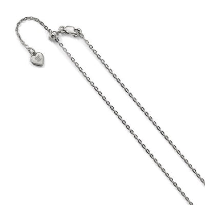 Sterling Silver 1.5 mm Adjustable Cable Chain Available Sizes 22"-30"