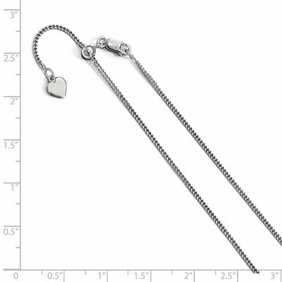 Sterling Silver 1.4 mm Adjustable Curb Chain