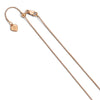 Sterling Silver .85 mm Rose Gold-plated Adjustable Box Chain Available Sizes 22"-30"