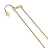 Sterling Silver 1.2 mm Gold-plated Adjustable Rope Chain Available Sizes 22"-30"