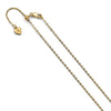 Sterling Silver 1.4 mm Gold-plated Adjustable Cable Chain Available Sizes 22"-30"