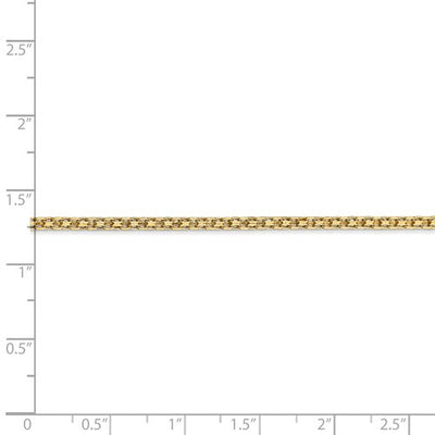 14k 2mm Lightweight Flat Bismark Chain Available Sizes 16"