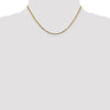 14k 2mm Lightweight Flat Bismark Chain Available Sizes 16"