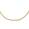 Gold-plated Kelly Waters 2mm French Rope Chain Available Sizes 18"-24"