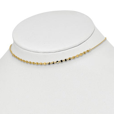 14K Polished with 3.5in ext. Adjustable Choker Available Size 12"