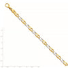 14K Two-tone 6.6mm Hand-polished Fancy Anchor Link Chain