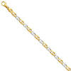 14K Two-tone 6.6mm Hand-polished Fancy Anchor Link Chain