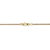 14k Yellow Gold 1.3mm Solid Machine-Made with Lobster Rope Chain Available Sizes 6"-30"