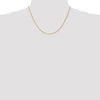 14k Yellow Gold 1.3mm Solid Machine-Made with Lobster Rope Chain Available Sizes 6"-30"