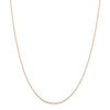 14k Rose Gold .5 mm Cable Rope Chain Available Sizes 16"-24"