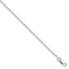 Sterling Silver 1.5mm Beveled Oval Cable Chain Available Sizes 7"-8"