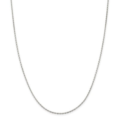 Sterling Silver 1.4mm Beveled Oval Cable Chain Available Sizes 16"-30"