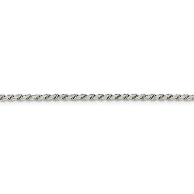 Sterling Silver 2.25mm Flat Rope Chain Available Sizes 7"-24"