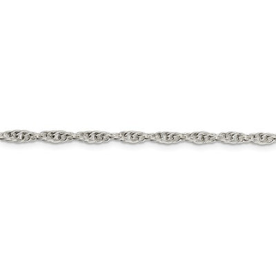 Sterling Silver 2.75mm Loose Rope Chain Available Sizes 16"-30"