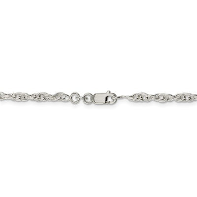 Sterling Silver 2.75mm Loose Rope Chain Available Sizes 16"-30"