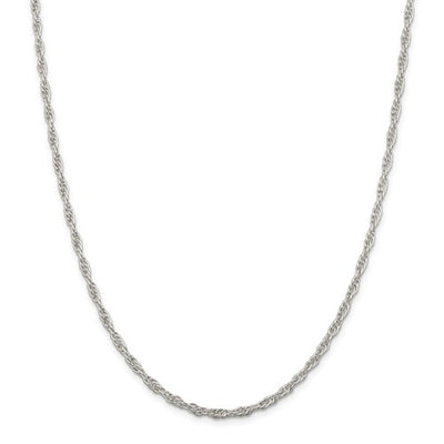 Sterling Silver 2.75mm Loose Rope Chain Available Sizes 16"-30"