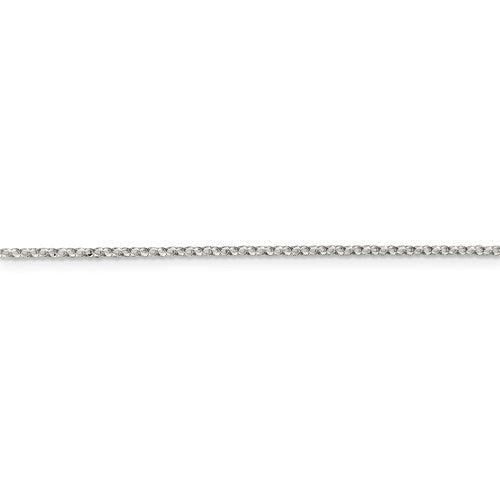 Sterling Silver 1.5 mm 8 Side Diamond Cut Cable Chain Available Sizes 16"-30"