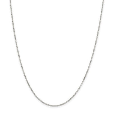 Sterling Silver 1.5 mm 8 Side Diamond Cut Cable Chain Available Sizes 16"-30"