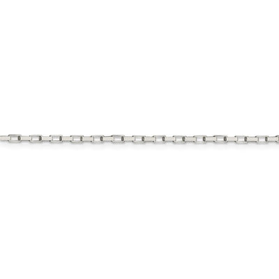 Sterling Silver 1.65mm Elongated Box Chain Available Sizes 16"-24"