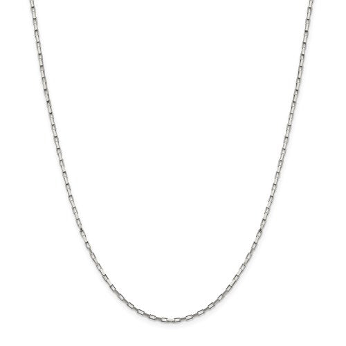 Sterling Silver 1.65mm Elongated Box Chain Available Sizes 16"-24"