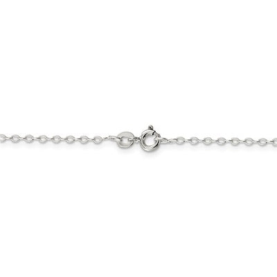 Sterling Silver 1.5mm Flat Open Oval Cable Chain Available Sizes 16"-24"