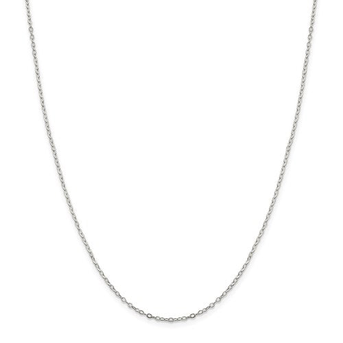 Sterling Silver 1.5mm Flat Open Oval Cable Chain Available Sizes 16"-24"