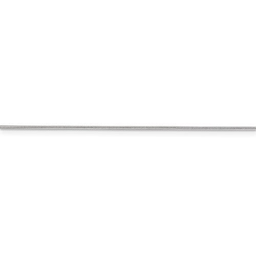 Sterling Silver .8mm Round Snake Chain Available Sizes 7"-30"