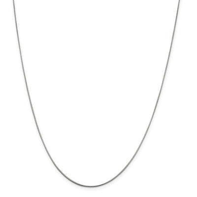 Sterling Silver .8mm Round Snake Chain Available Sizes 7"-30"