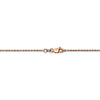 14K Rose Gold 1.0mm Rope Available Sizes in 9"-30"