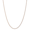 14K Rose Gold 1.0mm Rope Available Sizes in 9"-30"