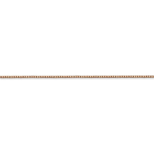 14k Rose Gold .9mm Box Link Chain Available in 7"-30"