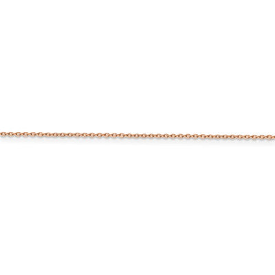 14k Rose Gold 1.0mm Cable Chain Available Sizes 10"-30"