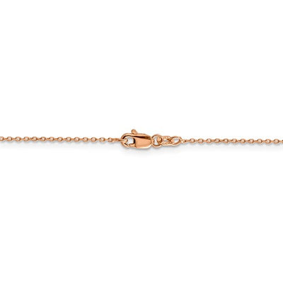 14k Rose Gold 1.0mm Cable Chain Available Sizes 10"-30"