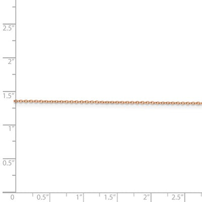 14k Rose Gold 1.0mm Cable Chain Available Sizes 10"-30"