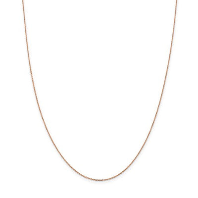 14k Rose Gold 1.0mm Cable Chain Available Sizes 10"-30"