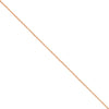 14K Rose Gold 1.7mm Ropa Chain Anklet Available Sizes 9"-24"