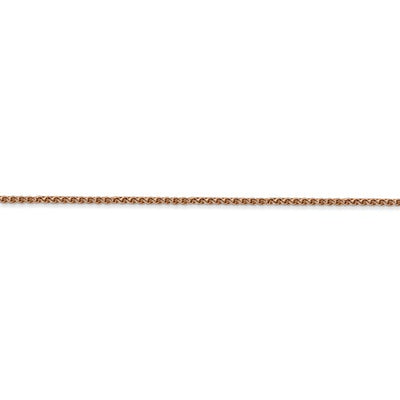 14k Rose Gold 1.2mm Spiga Chain Available Sizes 7"-33"