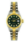 Rolex Datejust Diamond Watch, 26mm, Yellow Gold and Stainless Steel Bracelet Sherpa Blue Dial w/ Diamond Lugs