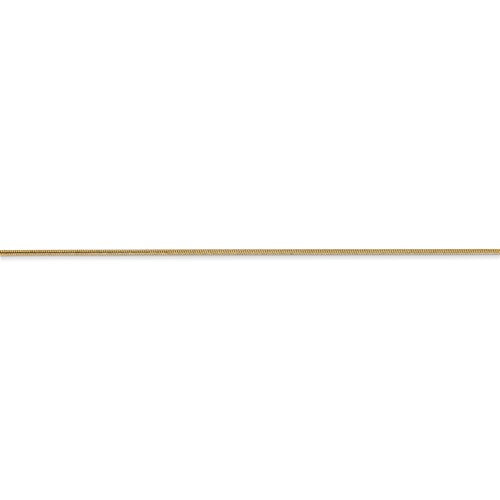 14k Yellow Gold .80mm Round Snake Chain Available Sizes 9"-24"